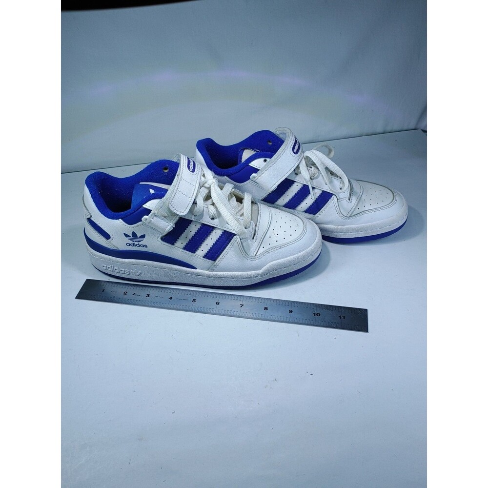 adidas Forum Low Top Leather Sneaker White/Royal Blue FY7756 Size US 5.5